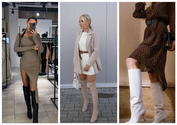 Длинные сапоги: с чем их носить и как сочетать