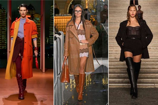 Высокие сапоги с юбками и платьями: как носить, чтобы ноги казались длиннее