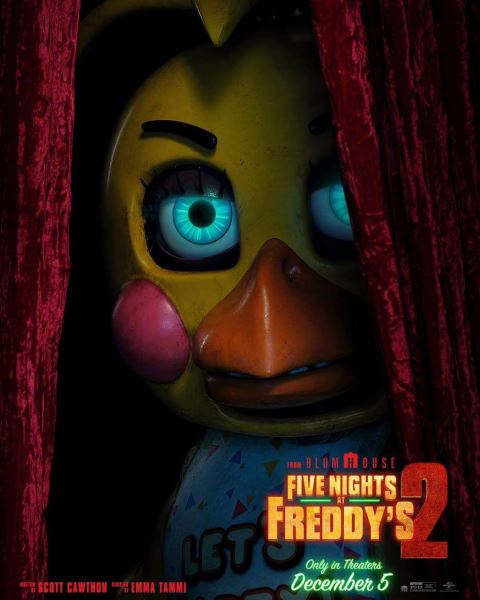 Жуткие аниматроники — на постерах хоррора «Пять ночей с Фредди 2»